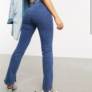 ASOS high rise Y2K stretch flare jeans